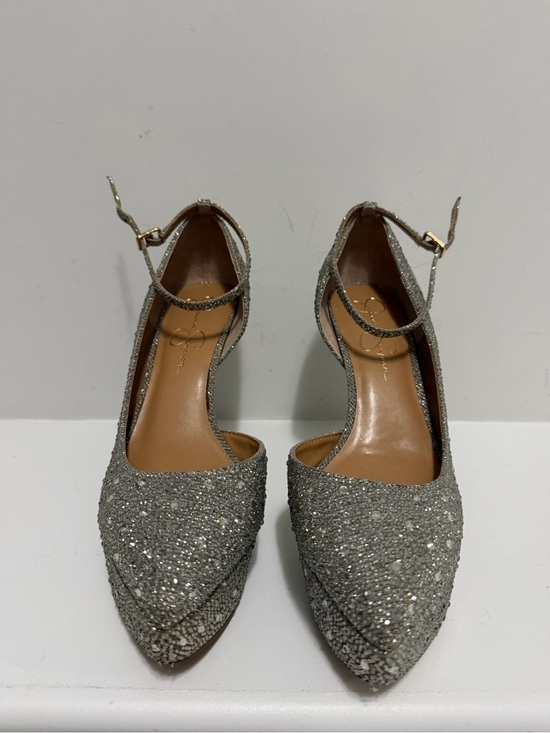 Jessica Simpson Shoes - Jessica Simpson Ormanda Silver & Gold Glitter Platform Heels - Size 10M